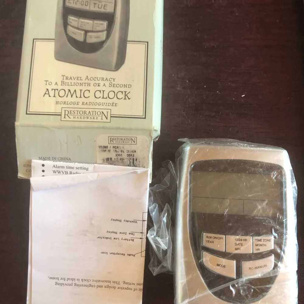Restoration Hardware Vintage Atomic clock.